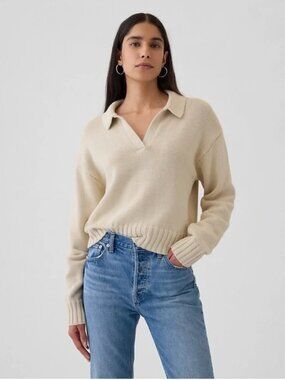Collared Cotton Sweater